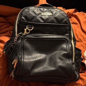 Black Quilted Diaper backpack itzy ritzy